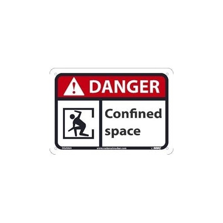 DANGER CONFINED SPACE SIGN, DGA86P